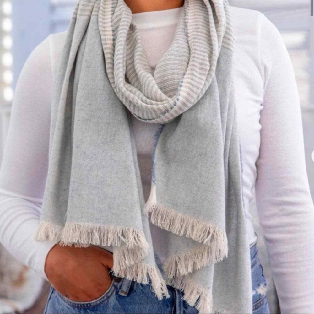 Tribe Alive Upcycled Denim Scarf